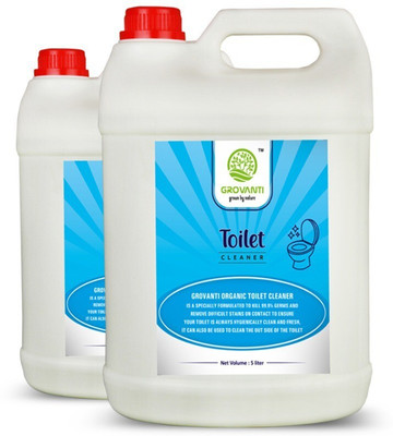 GROVANTI ORGANIC TOILET CLENER 10 LITER Ocean Liquid Ocean Liquid Toilet Cleaner(2 x 5 L)