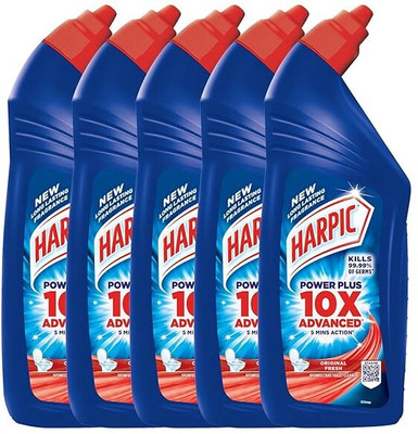 Harpic Original, Disinfectant Toilet Cleaner Liquid | Suitable for Toilet Bowls Original Liquid Toilet Cleaner(5 x 1000 ml)