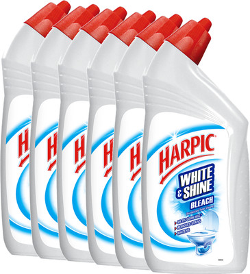 Harpic White & Shine Bleach Liquid Toilet Cleaner(6 x 500 ml)