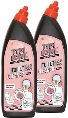 TYDIBOWL Vinegar Powered, Hard Water Stain Remover, Non-Toxic, Child Safe, Clean scent Floral Liquid Toilet Cleaner(2 x 650 ml)