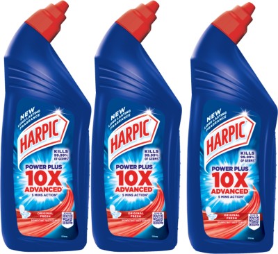 Harpic Power Plus Disinfectant Original Liquid Toilet Cleaner(3 x 1 L)