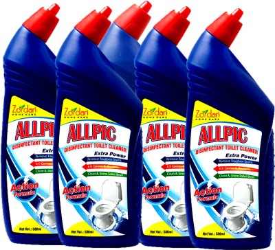 ZORDAN Allpic 500ml Pack Of 5 2.5L Original Liquid Toilet Cleaner (5 x 0.5 L) Original Liquid Toilet Cleaner(5 x 0.5 L)