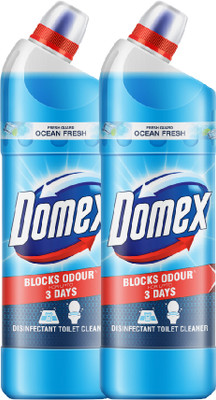 Domex Fresh Guard Disinfectant Ocean Liquid Toilet Cleaner(2 x 1 L)