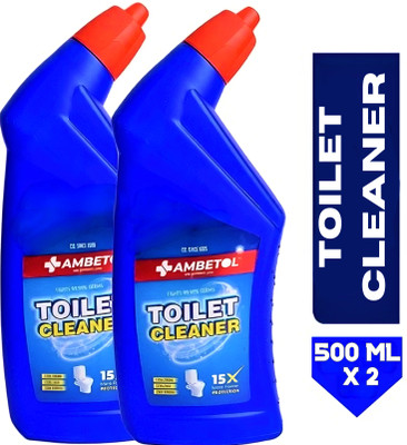 Ambetol 10X Powerful Toilet Cleaner Combo 1 L Original Liquid Toilet Cleaner(2 x 500 ml)