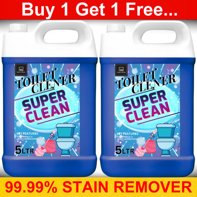 BLISS & BLUSH Toilet Cleaner 10 Liter Thick Formula with Natural Citric Acid|Limescale Remover Lavender Liquid Toilet Cleaner(2 x 5000 ml)
