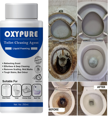 BKF OxyPure Liquid Toilet Cleaning Agent – Multi-Surface Use, 250ml Floral Liquid Toilet Cleaner(250 ml)
