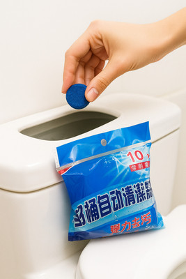 Elviora Blue Toilet Cleaner Tablets – Long-Lasting Freshness (Pack of 10) Lemon Wipe Toilet Cleaner(10 x 1 g)