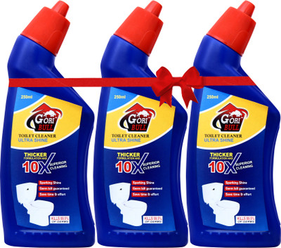 Goribull Toilet Cleaner Liquid Combo pack 250*3ml Regular Liquid Toilet Cleaner(3 x 250 ml)