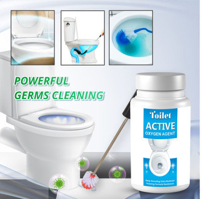 RS ENTERPRISE Toilet Agent for Deep Descaling Stain Remover Foaming Formula Powder Toilet Cleaner(100 g)