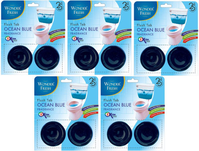 wonder fresh Flushmatic In-Cistern Toilet Cleaner Tablet | Flush Tank Cleaner Block Ocean Block Toilet Cleaner(4 x 125 g)
