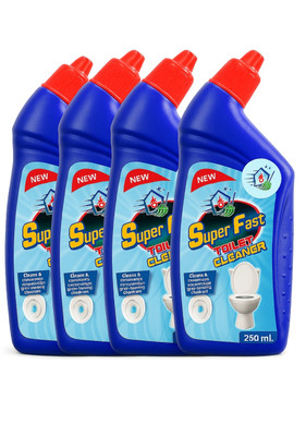 Super Fast 250 ml Regular Liquid Toilet Cleaner(4 x 250 ml)