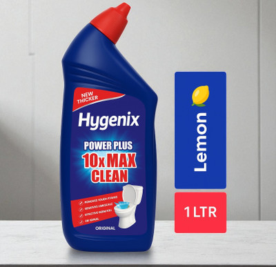 HYGENIX Deep Clean Power Toilet Cleaner Liquid 1L Lemon Gel Toilet Cleaner(1000 ml)