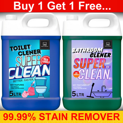 BLISS & BLUSH Toiler Cleaner & Bathroom Cleaner 10L Advanced Thicker Formula, Removes Lavender(2 x 5 L)