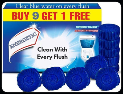 JENICO WORLD A-Automatic Toilet Bowl Cleaner Tablets, Bathroom Toilet Tank Cleaner 10 Pcs Block Toilet Cleaner(10 x 0.1 L)