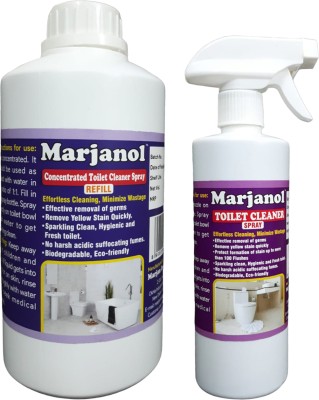 MARJANOL Toilet Cleaner Spray 480ML + Refill 1000ML Combo Pack Aquamarine Spray Toilet Cleaner(2 x 740 ml)