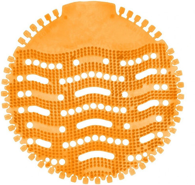 TRIX Urinal Screen Mat 10 Pcs Set (10x1) Orange Mat Toilet Cleaner(10 x 1 Wipes)