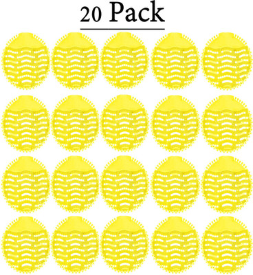 HOPZ Urinal Screen & Toilet Mat_Toilet Block_Yellow Lemon Mat Toilet Cleaner(20 x 1 Wipes)
