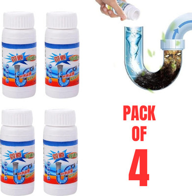 AshmakamMart Pack of 4 Drain Cleaner Powder | Powerful Sink & Toilet Clog Remover Powder Drain Opener(100 g, Pack of 4)