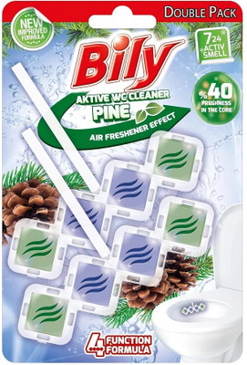 BILY Diamond Active – Solid Toilet Cleaners Double Pak Pines Rim Block(2 x 50 g)