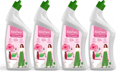 Kleenest Powerful Citric Acid Formula Rose Liquid Toilet Cleaner(4 x 1000 ml)