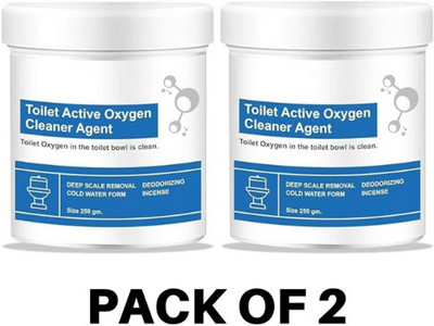 CITYCART Toilet Active Clean Powder Oxygen Cleaner Agent Purpose Cleaning Toilet Powder Regular Powder Toilet Cleaner(2 x 125 g)