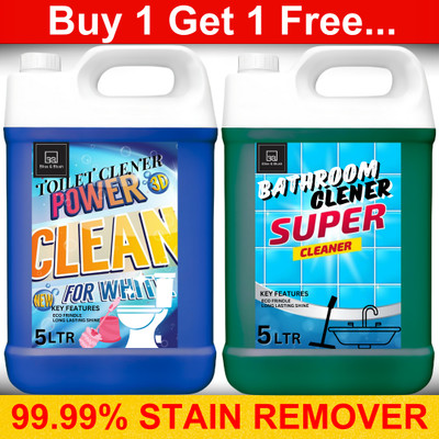 BLISS & BLUSH Toiler Cleaner&Bathroom Cleaner 10L Removes Tough Stains|thicker BathroomCleaner Lavender(2 x 5 L)