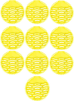 Evrum Urinal Screen Anti Splash Urinal Lemon Mat Toilet Cleaner (10 Urinal Screens) Lemon Wipe Toilet Cleaner(10 x 1 Wipes)