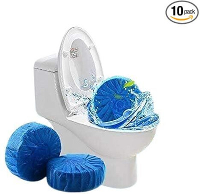 MSVTRADESS Automatic Toilet Bowl Cleaner Tablets for Descaling & Deodorizing(pack of 10) Ocean Block Toilet Cleaner(100 g)