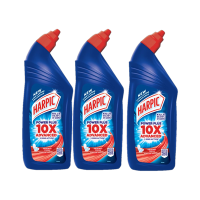Harpic Toilet Cleaner, Liquid, for basin, commode, tile, bathroom, not phenyl, blue Original Liquid Toilet Cleaner(3 x 1 L)