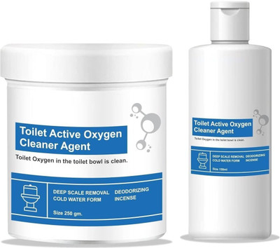 CHIFICA Toilet Active Oxygen Cleaner Powder 250 gm And Liquid 150 ML Regular Powder Toilet Cleaner(400 g)