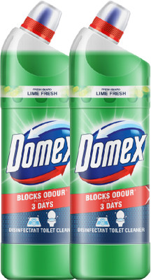 Domex FreshGuard Toilet Cleaner Liquid Lemon Liquid Toilet Cleaner(2 x 1 L)
