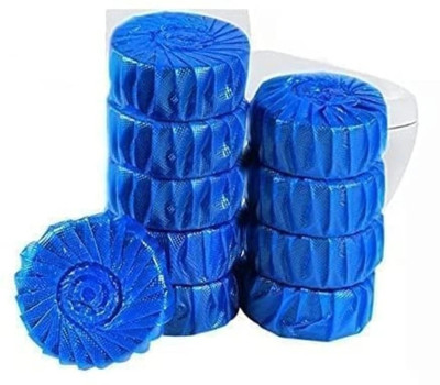 REDCARP Bathroom Toilet Cleaner Cubes l Blue Bubble Toilet Odor Removal Tablet Set of 10 Lemon Foam Toilet Cleaner(10 x 1 g)