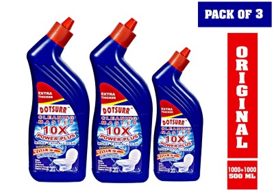 DOTSURR Cleaning Master 10X Power Plus More Extra Clean Disinfectant Original Liquid Toilet Cleaner(3 x 0.83 L)