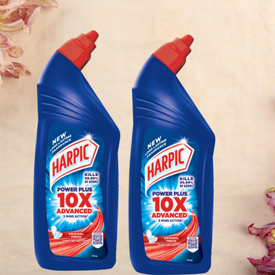 Harpic Disinfectant Toilet Cleaner Liquid, Original - 1 L (Pack of 2) Liquid Toilet Cleaner(2 x 1 L)