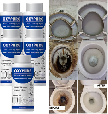 BKF OxyPure 5-Pack Toilet Cleaner – Deep Action, Proven Stain Removal Floral Liquid Toilet Cleaner(5 x 20 ml)