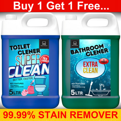 BLISS & BLUSH Eco Friendly Organic Toilet Cleaner liquid 5L & Bathroom Cleaner Liquid 5L/ Lavender Liquid Toilet Cleaner(2 x 5 L)