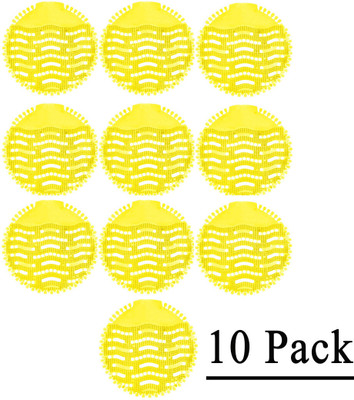 HOPZ Urinal Screen & Toilet Mat_Toilet Block_Yellow Lemon Mat Toilet Cleaner(10 x 1 Wipes)