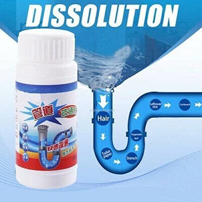 Nexshop ™Pipe Bathroom unblock Blockage Cleaner Clogged Drainage Opener Clear Powder Powder Drain Opener(110 ml)