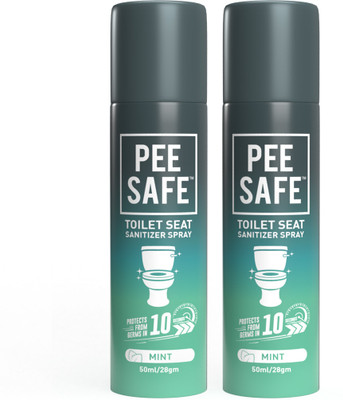 Pee Safe Toilet Seat Sanitizer Spray Mint 50 ml pack of 2 Regular Spray Toilet Cleaner(2 x 50 ml)