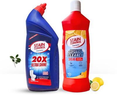 Staincontrol Advanced Bathroom & Toilet cleaner Combo, (500ml) pack of 2 Lemon Liquid Toilet Cleaner(500 ml)