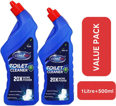 CONEXON Blue Toilet Cleaner ^ 1L+500ML Combo Pack Original Liquid Toilet Cleaner(2 x 0.75 L)