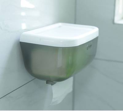 KUBER INDUSTRIES Tissue Paper Holder & Storage Shelf|Premium ABS|Kitchen & Bathroom Organizer| Plastic Toilet Paper Holder