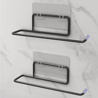 kitchwell Self Adhesive Toilet Paper Stand/Tissue roll Hanger for Bathroom (Pack of 2) Iron Toilet Paper Holder deal from flipkart