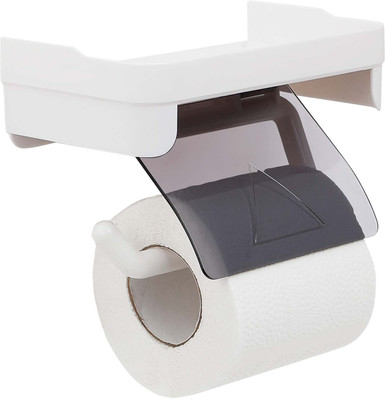 Hindware Plastic Toilet Paper Holder(Lid Included)