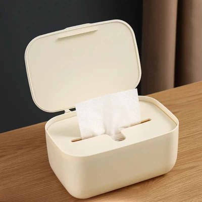 HomeFast Plastic Tissue Box Cover for Home - Napkin Dispenser for Home Office Restaurant Plastic Toilet Paper Holder(Lid Included)