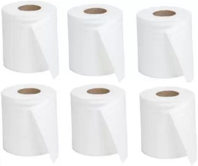 Shrirays Pack of 6 Toilet Tissue Roll | Absorbing Tissue Roll Soft Toilet Paper Roll(2 Ply, 250 Sheets)