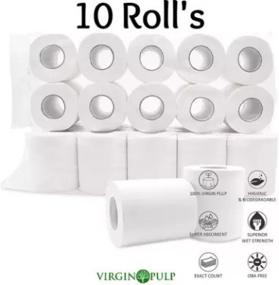 Bullcraft 2 Ply Toilet Roll Tissue Roll Family Toilet Paper Roll(2 Ply, 150 Sheets)