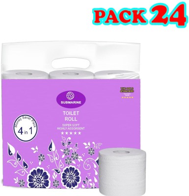 We-fix Soft, Hygienic & Absorbent Toilet Tissue Paper Roll - Pack of 24 Toilet Paper Roll(3 Ply, 1200 Sheets)