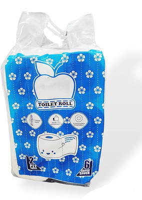 The GreeK Toilet Tissue Paper for Home and Office (Pack of 6 Rolls - 250 Sheets Per Roll) Toilet Paper Roll(2 Ply, 250 Sheets)