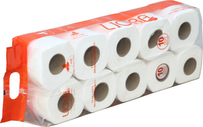 Liora Toilet Roll 10 in 1, 3Ply, Soft tissues | Easy to use |Total 10 Rolls Toilet Paper Roll(3 Ply, 350 Sheets)
